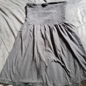 Soft gray Empire style tube top